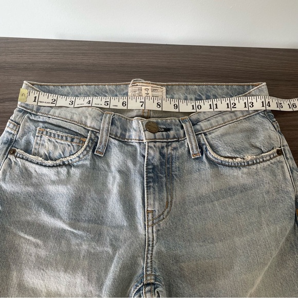Current/Elliott The Cropped Straight Mid Rise Light Blue Jeans - Picture 12 of 14
